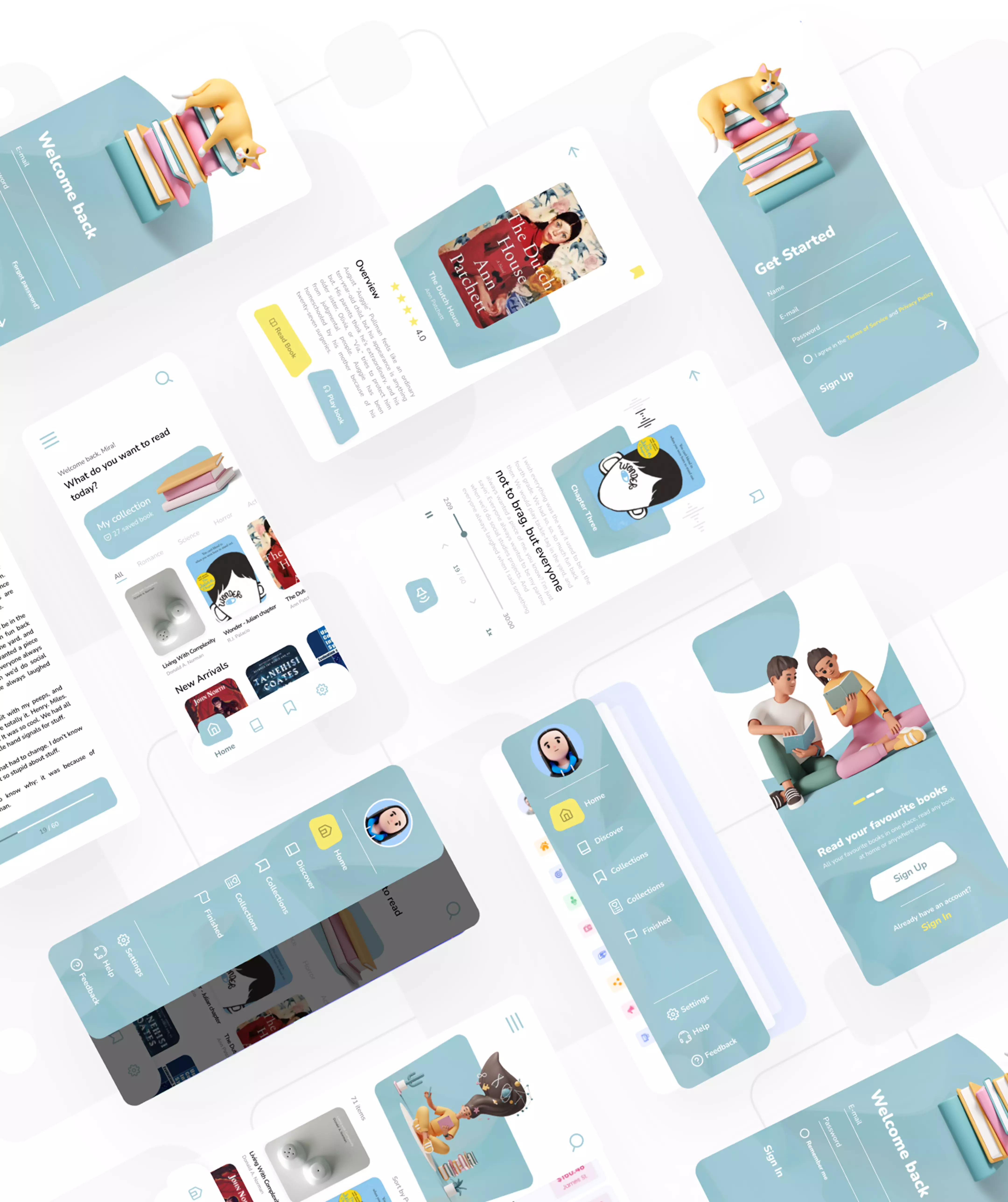 Close up of app UI elements