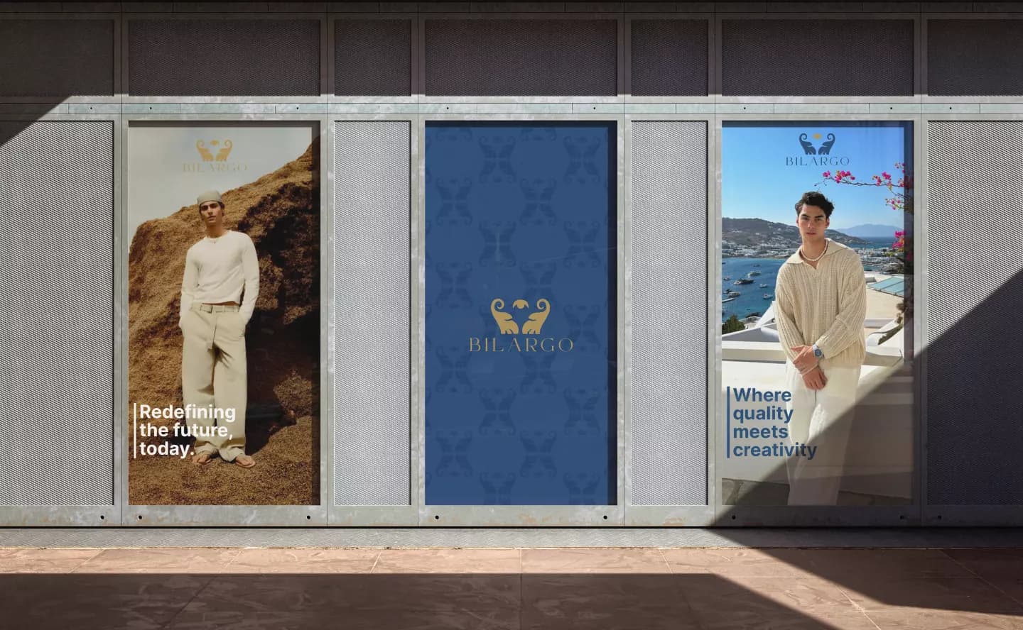 Outdoor billboard showcase of the branding