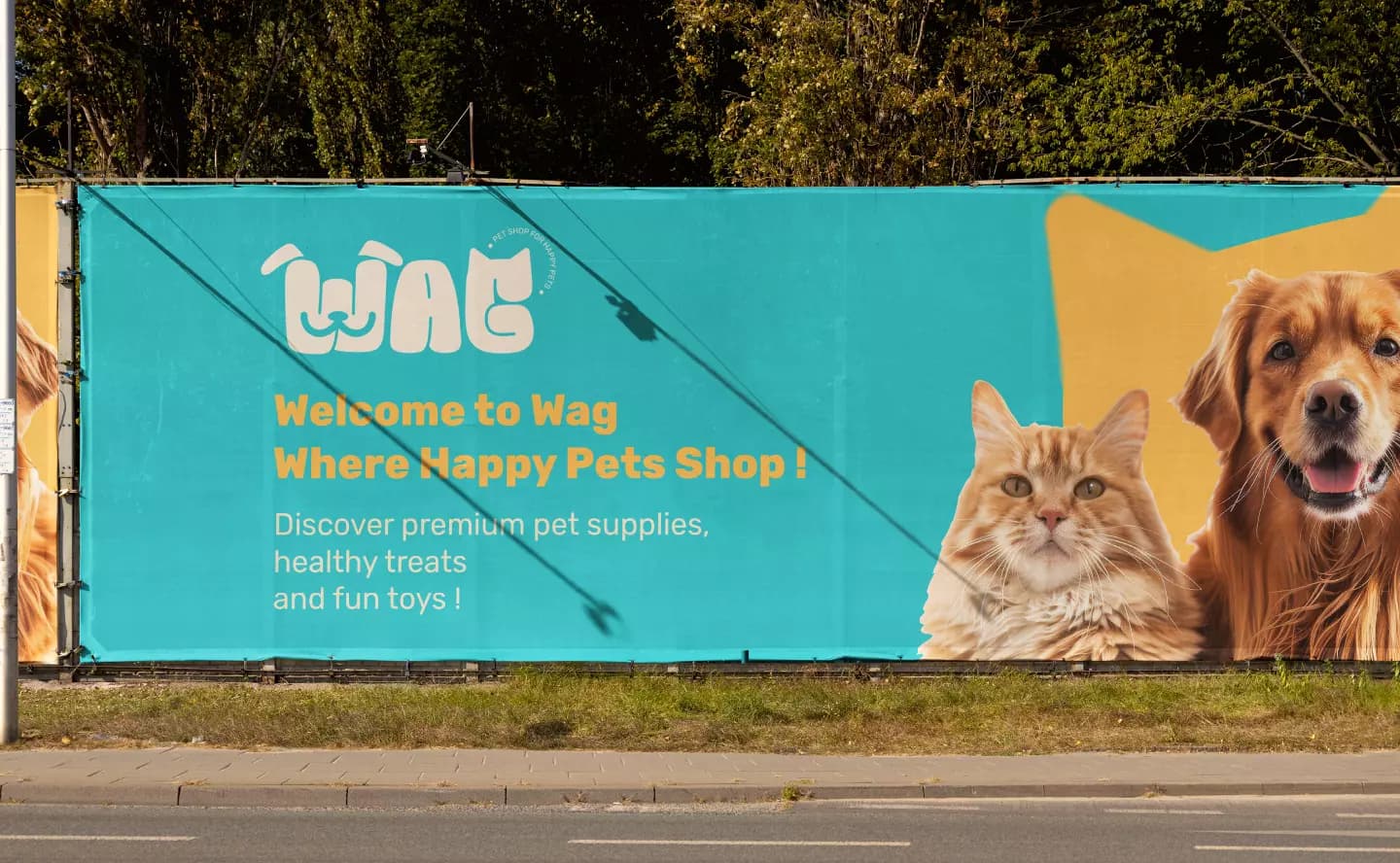 Outdoor billboard showcase of the branding