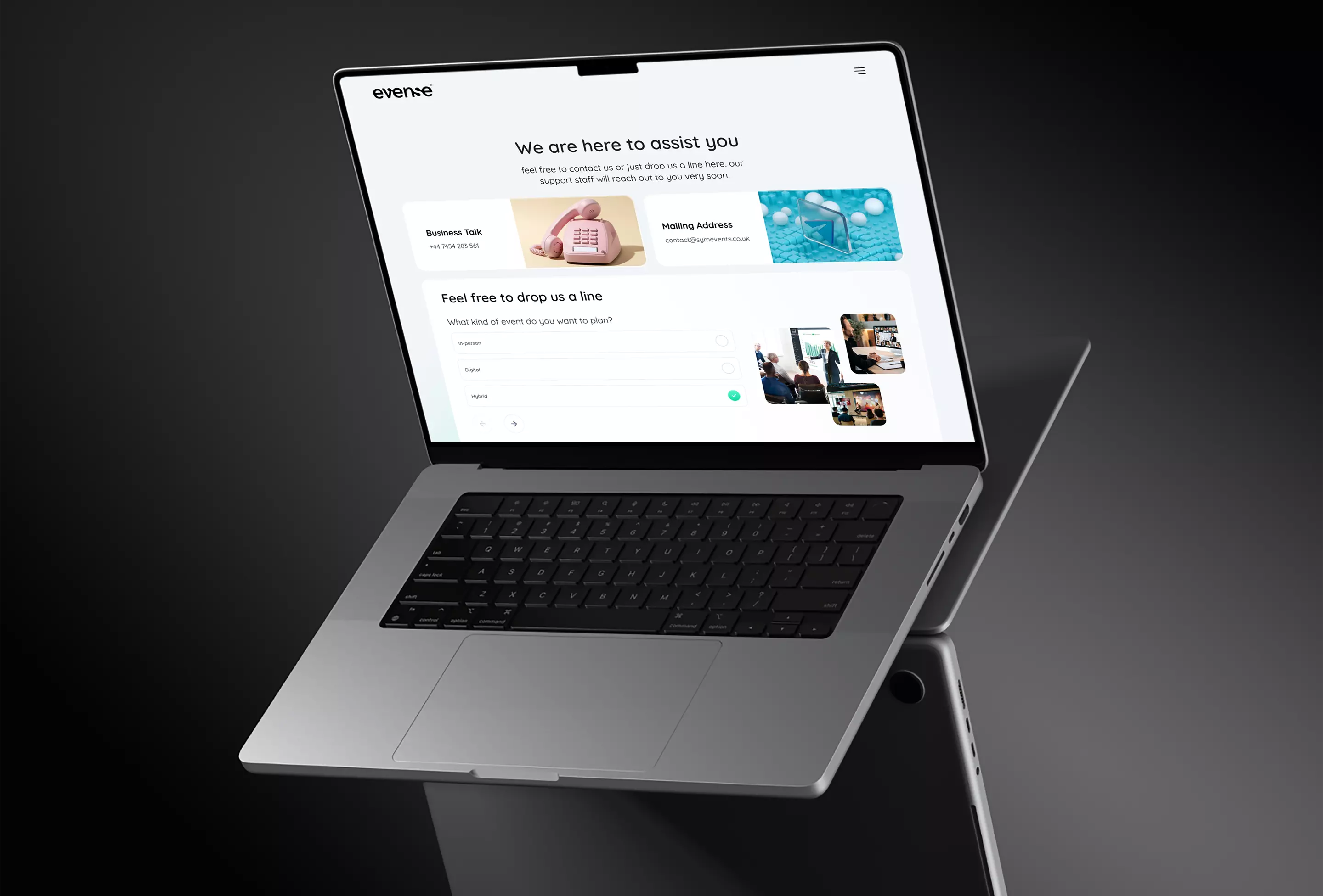 Outdoor billboard showcase of the branding