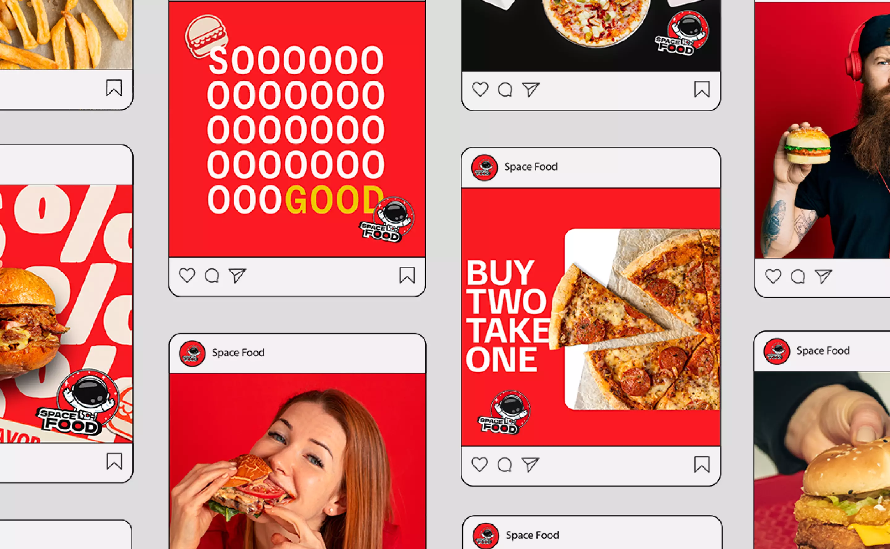 Outdoor billboard showcase of the branding